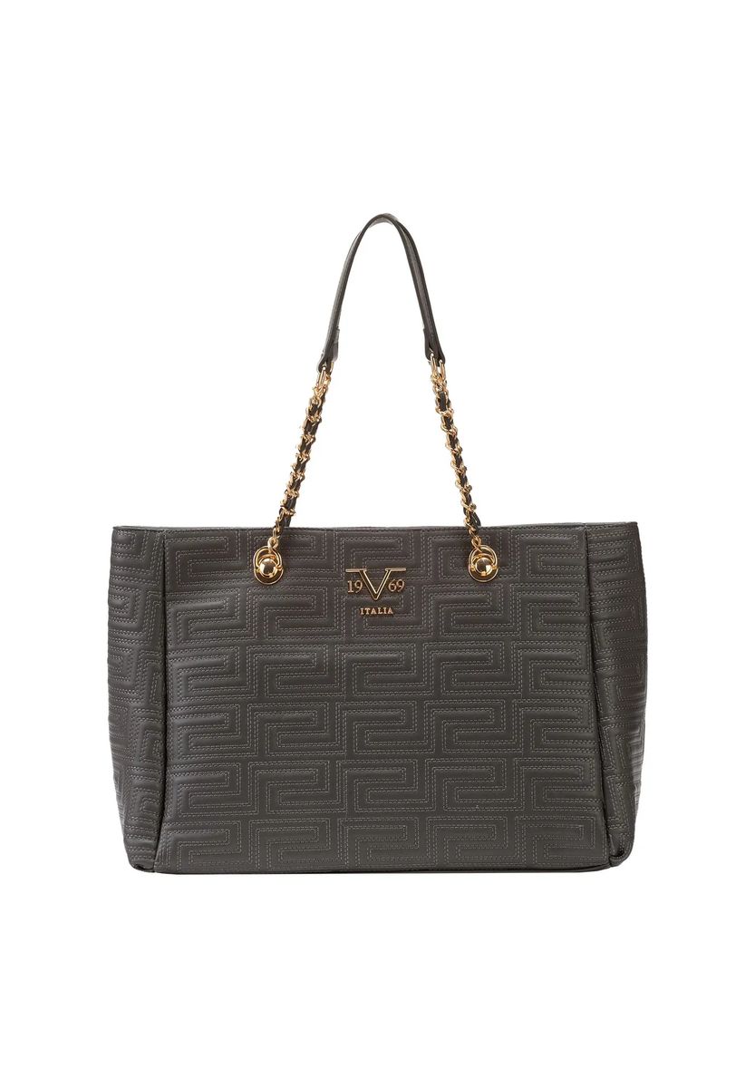 Gesteppte Tote-Bag mit Kettendetails
