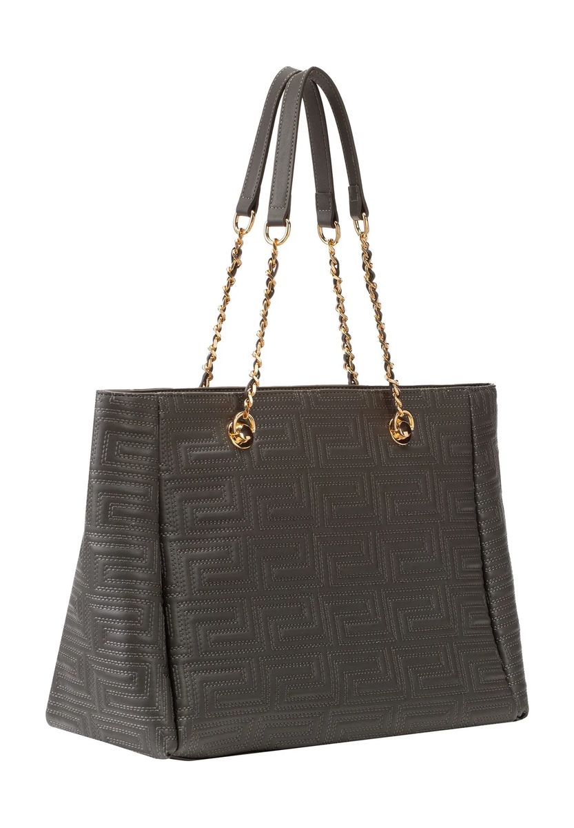 Gesteppte Tote-Bag mit Kettendetails