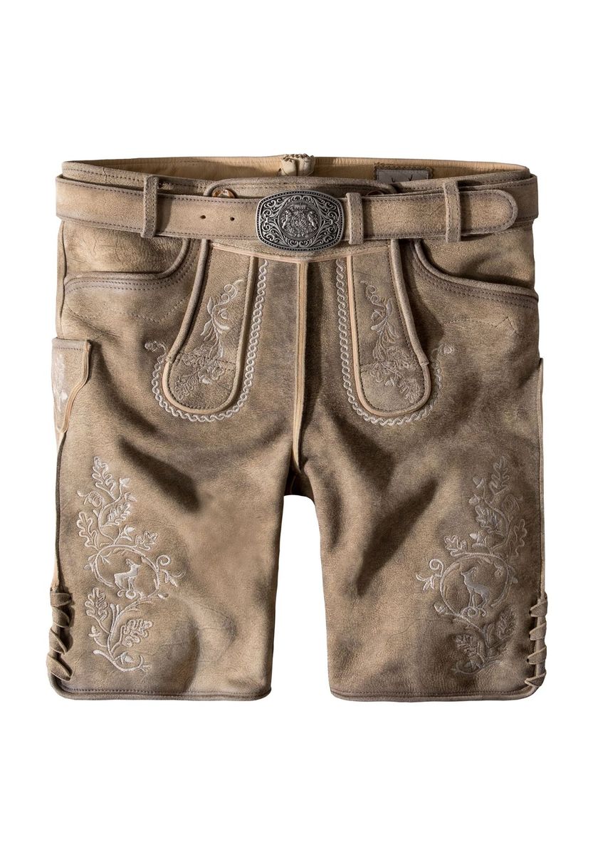 Traditionelle Herren Lederhose mit Stickerei