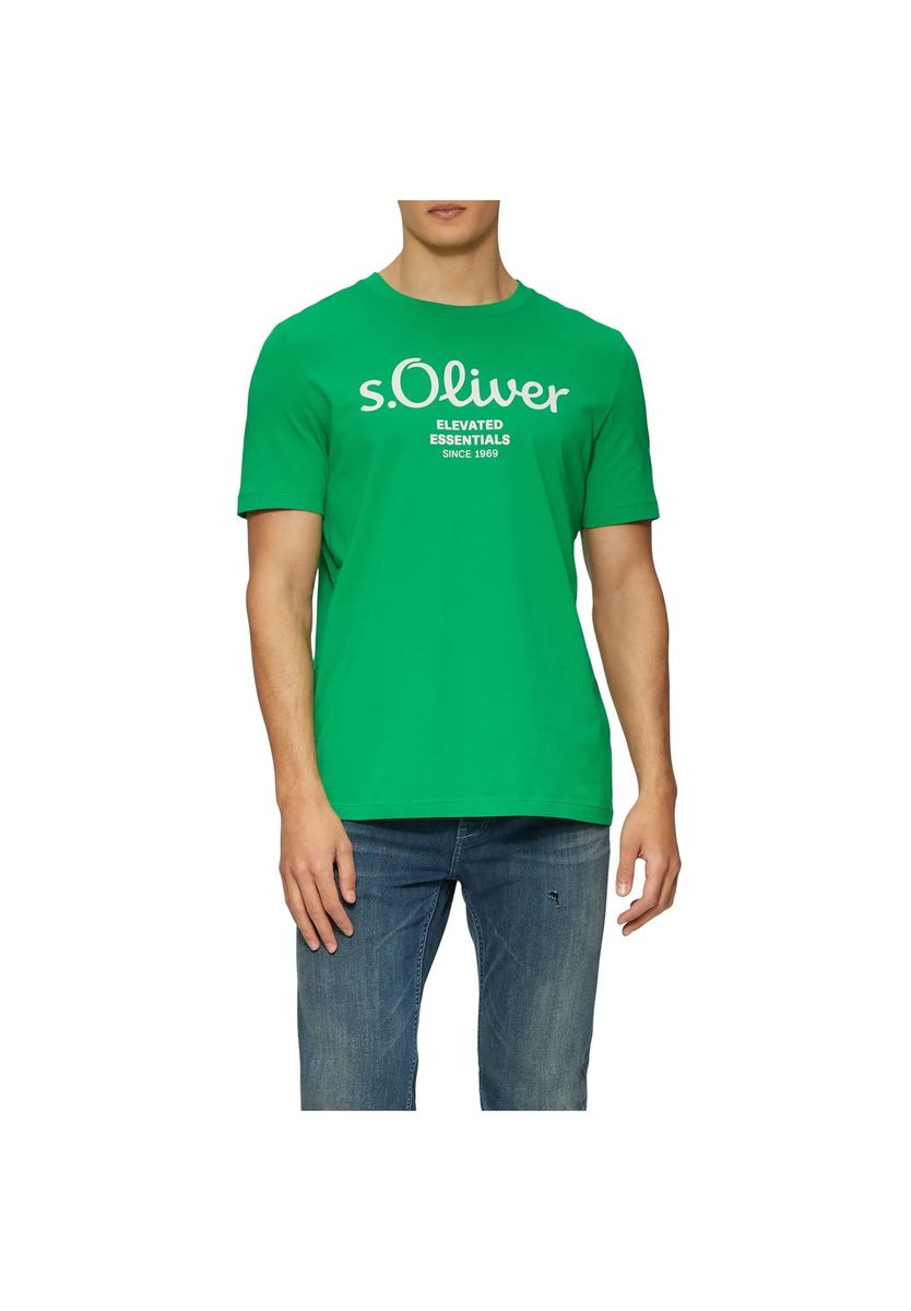 Baumwoll-T-Shirt mit Logo-Print