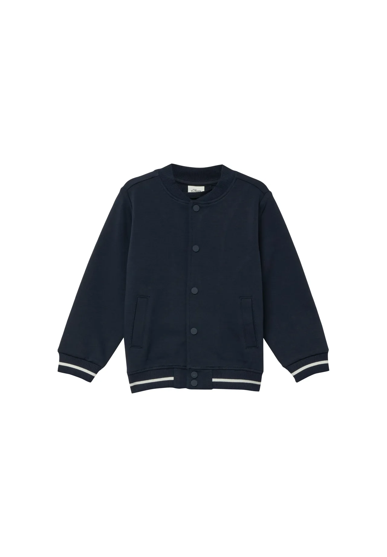 Varsity-Style Sweatjacke mit Druckknöpfen