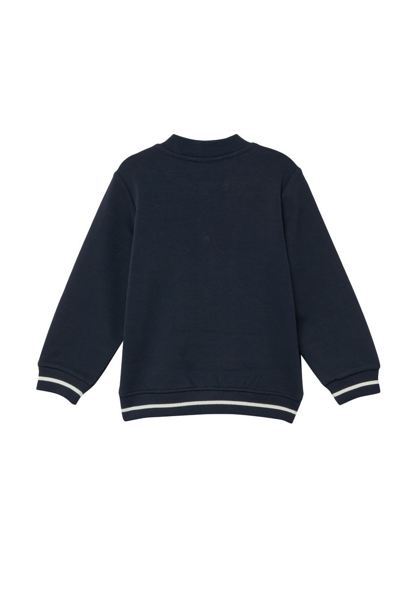 Varsity-Style Sweatjacke mit Druckknöpfen