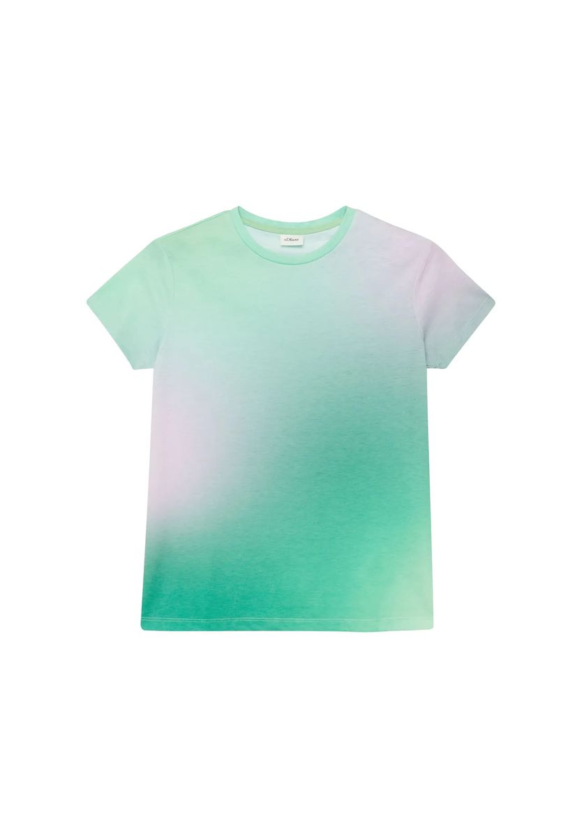 Locker geschnittenes T-Shirt mit Ombré-Farbverlauf