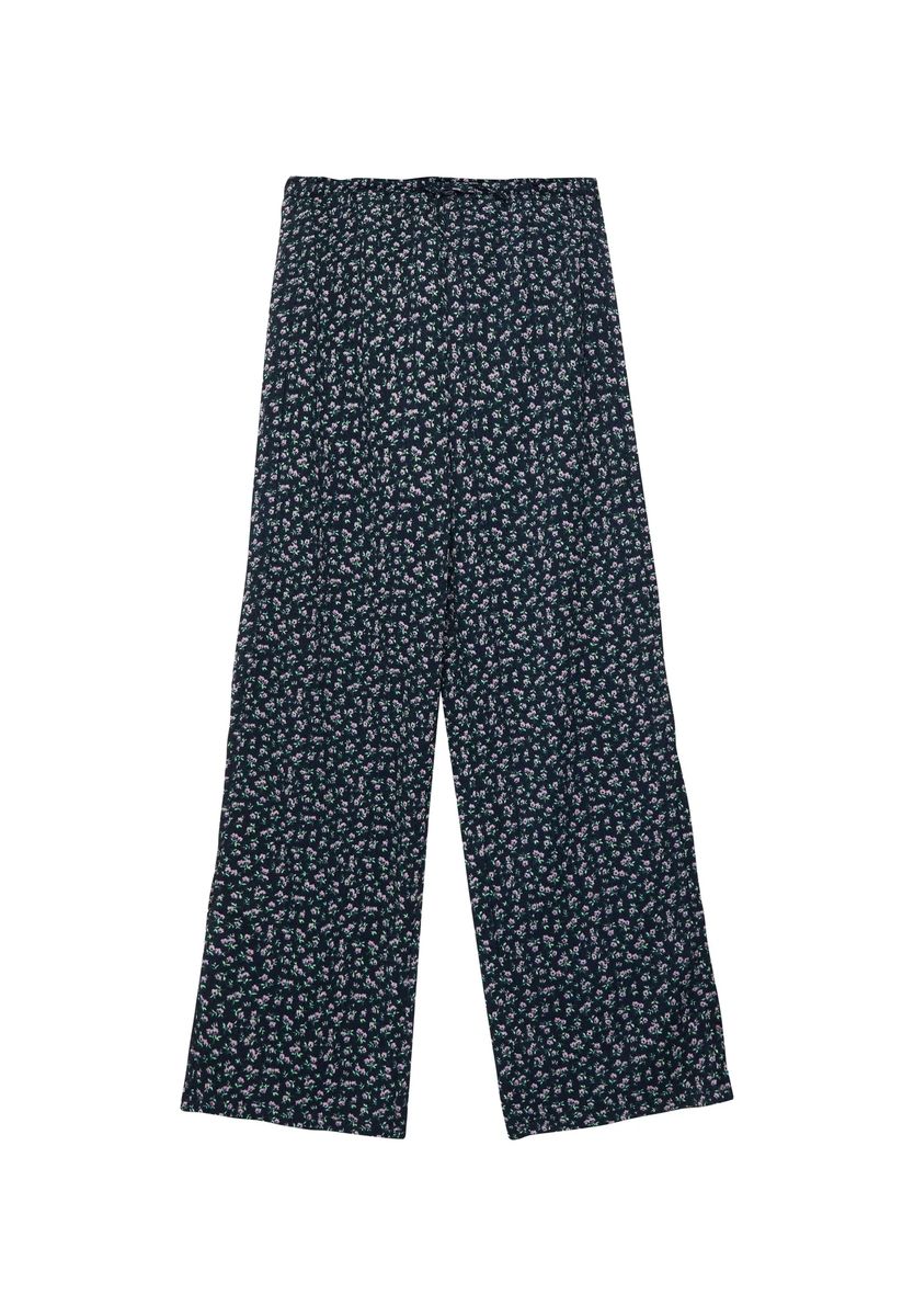 Luftige Weitbein-Hose mit Blumenmuster