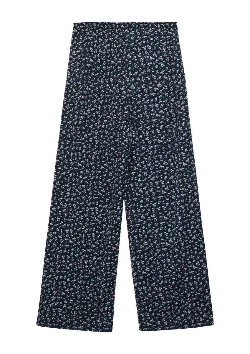 Luftige Weitbein-Hose mit Blumenmuster