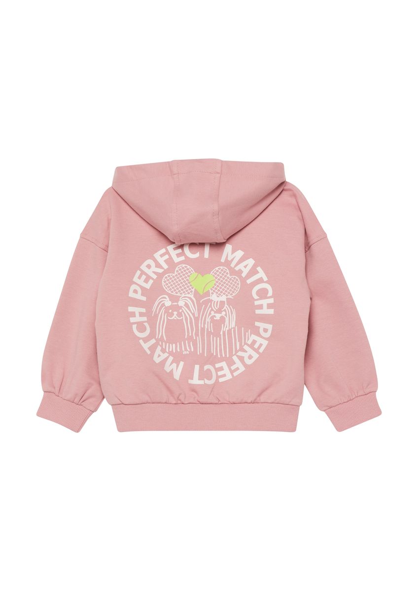 Oversized Zip-Hoodie mit Tennis-Print