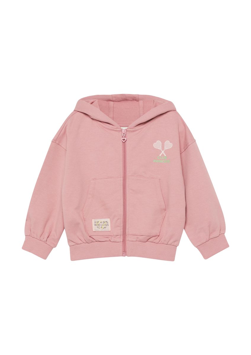 Oversized Zip-Hoodie mit Tennis-Print