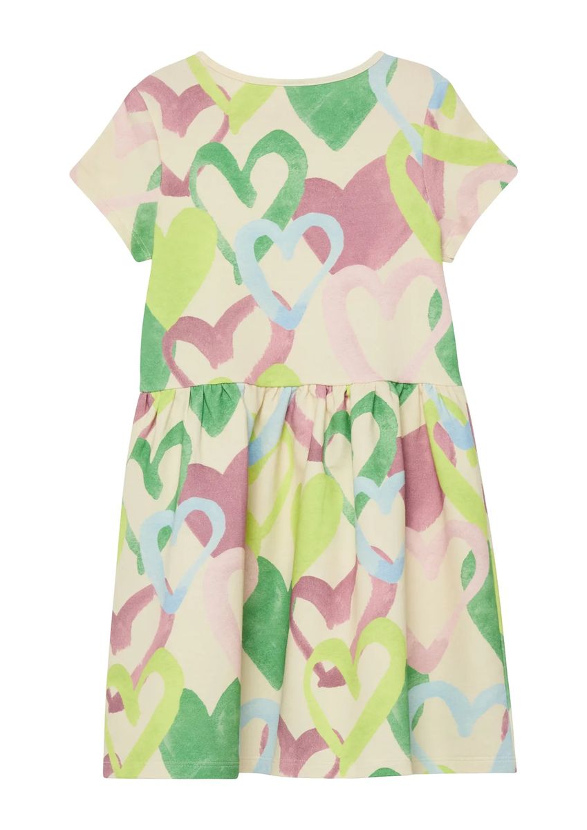 Verspieltes Jerseykleid mit Herzmuster