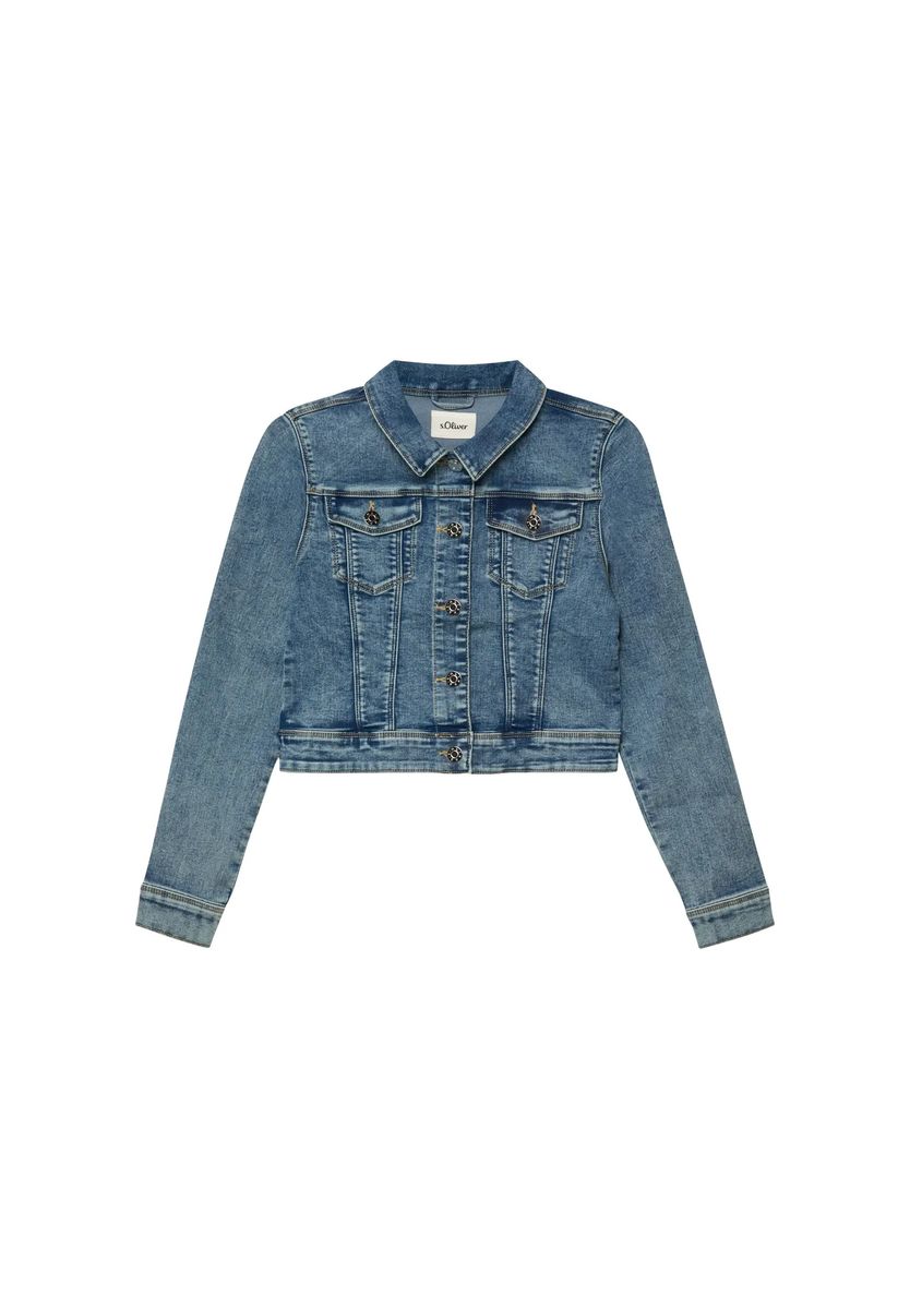 Klassische Jeansjacke in Kurzform