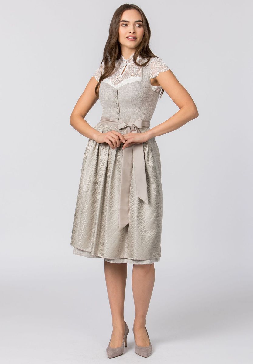 Elegantes Jacquard Mieder Dirndlkleid