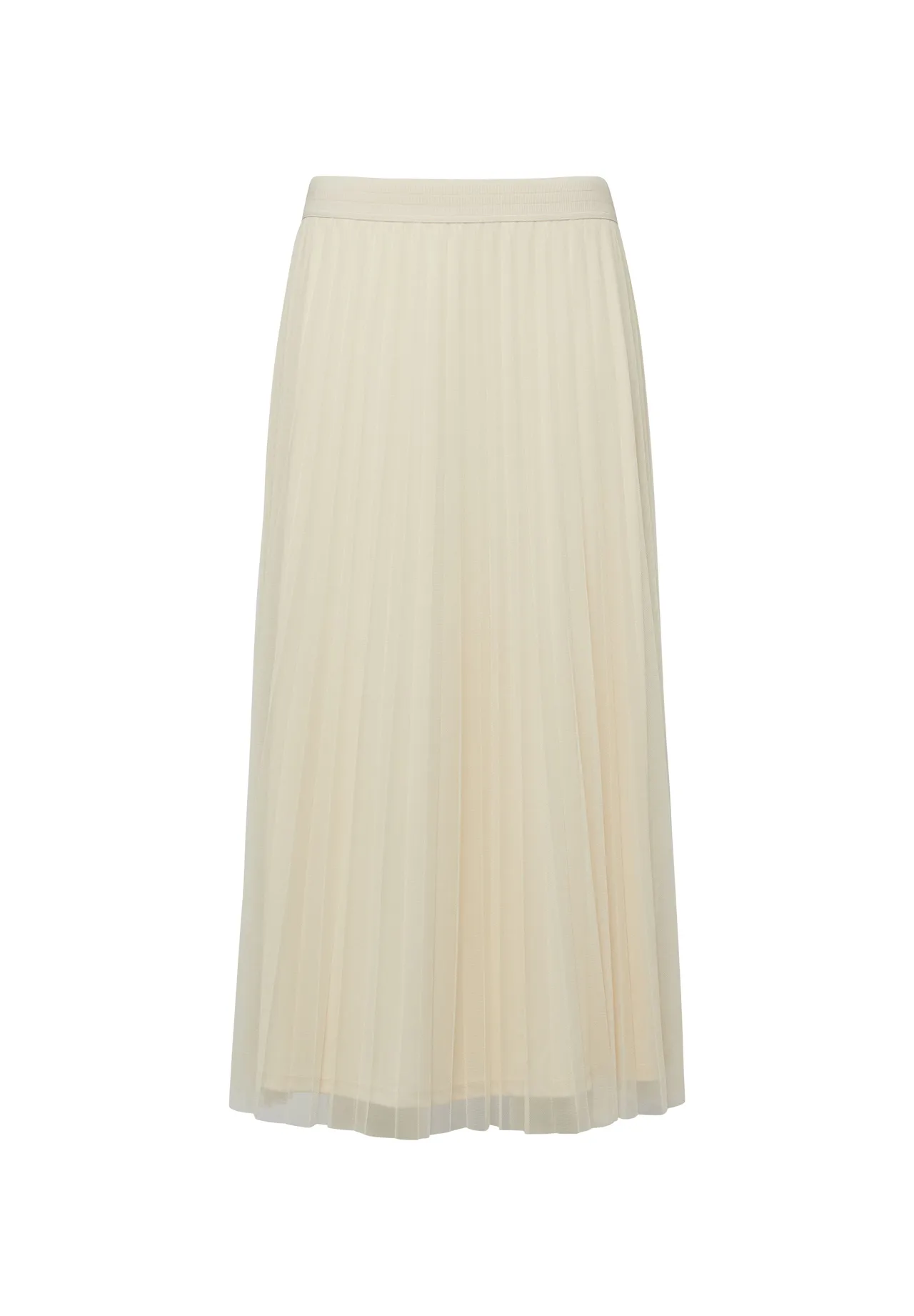 Eleganter Plissee-Midi-Meshrock