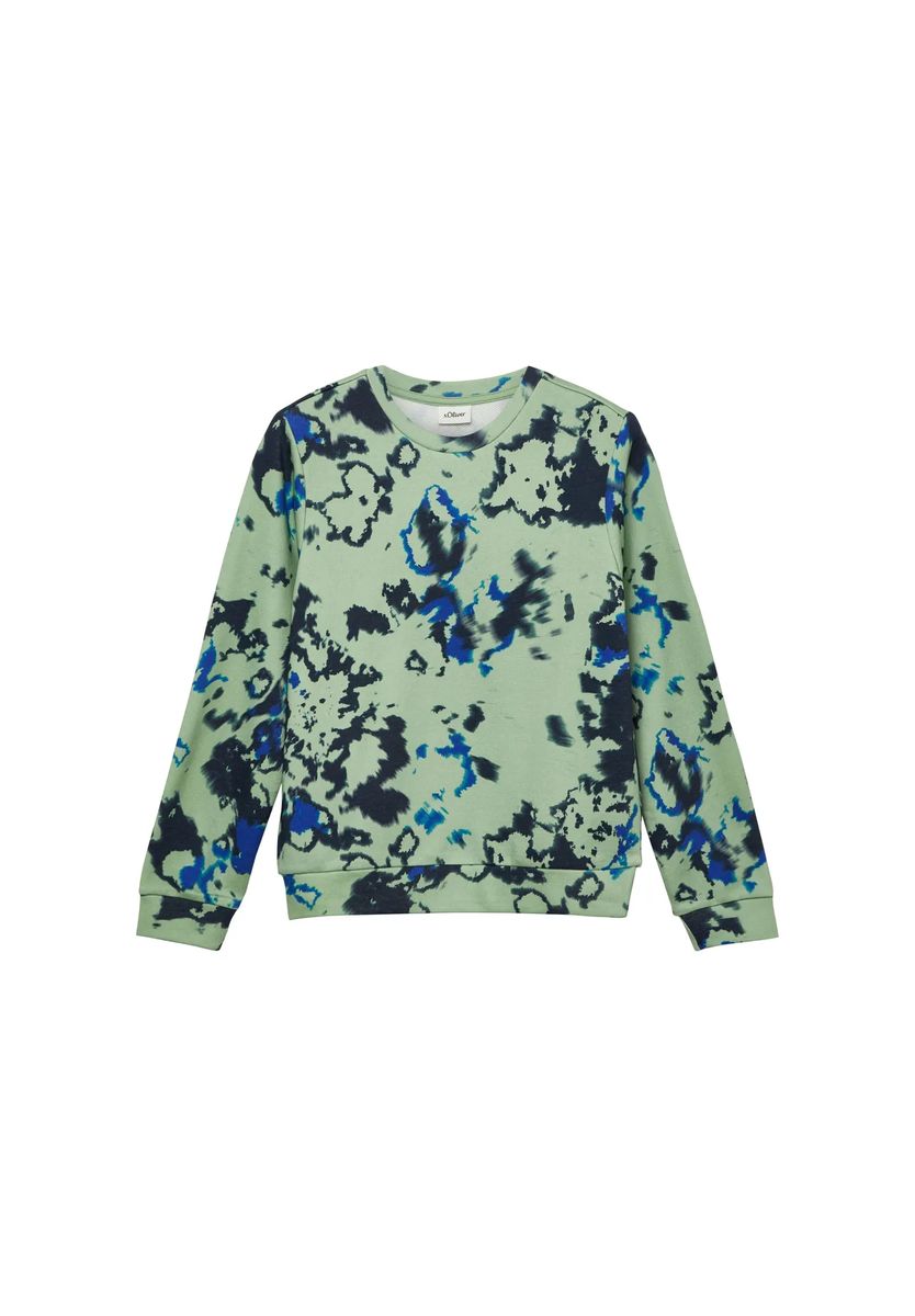 Gemustertes Sweatshirt mit Rundhalsausschnitt