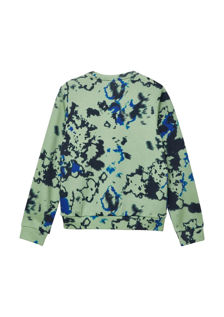 Gemustertes Sweatshirt mit Rundhalsausschnitt