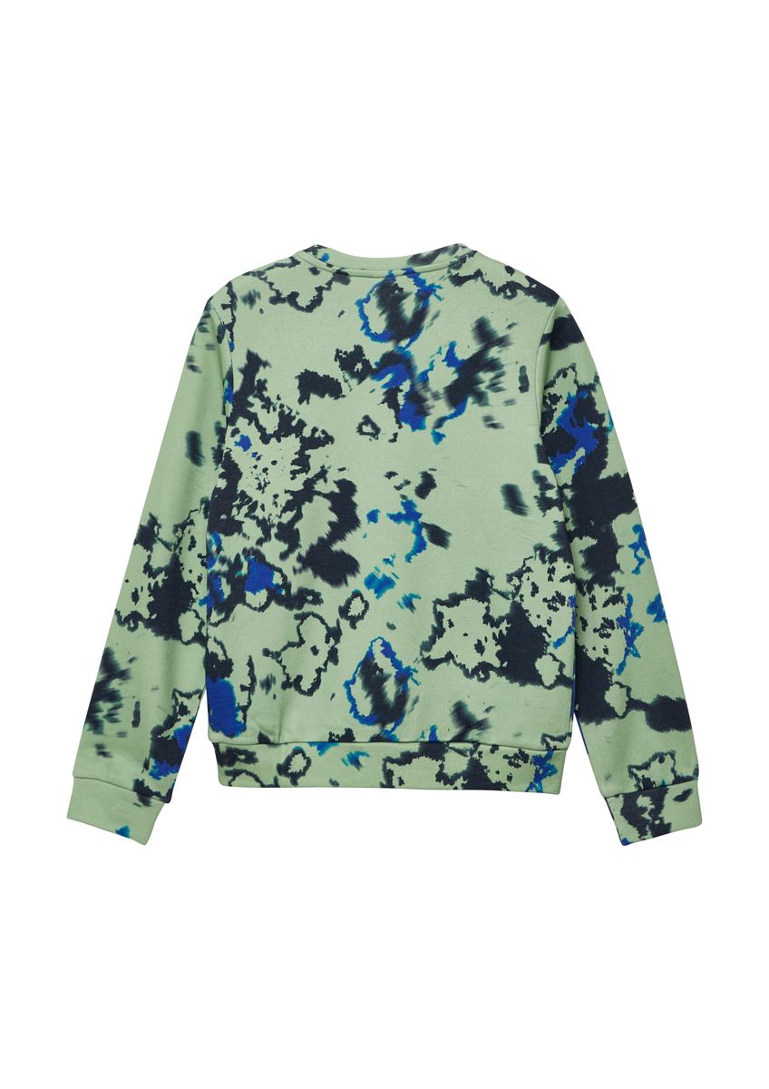 Gemustertes Sweatshirt mit Rundhalsausschnitt