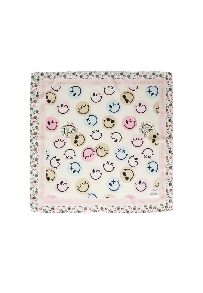 Quadratisches Halstuch mit Smiley-Print