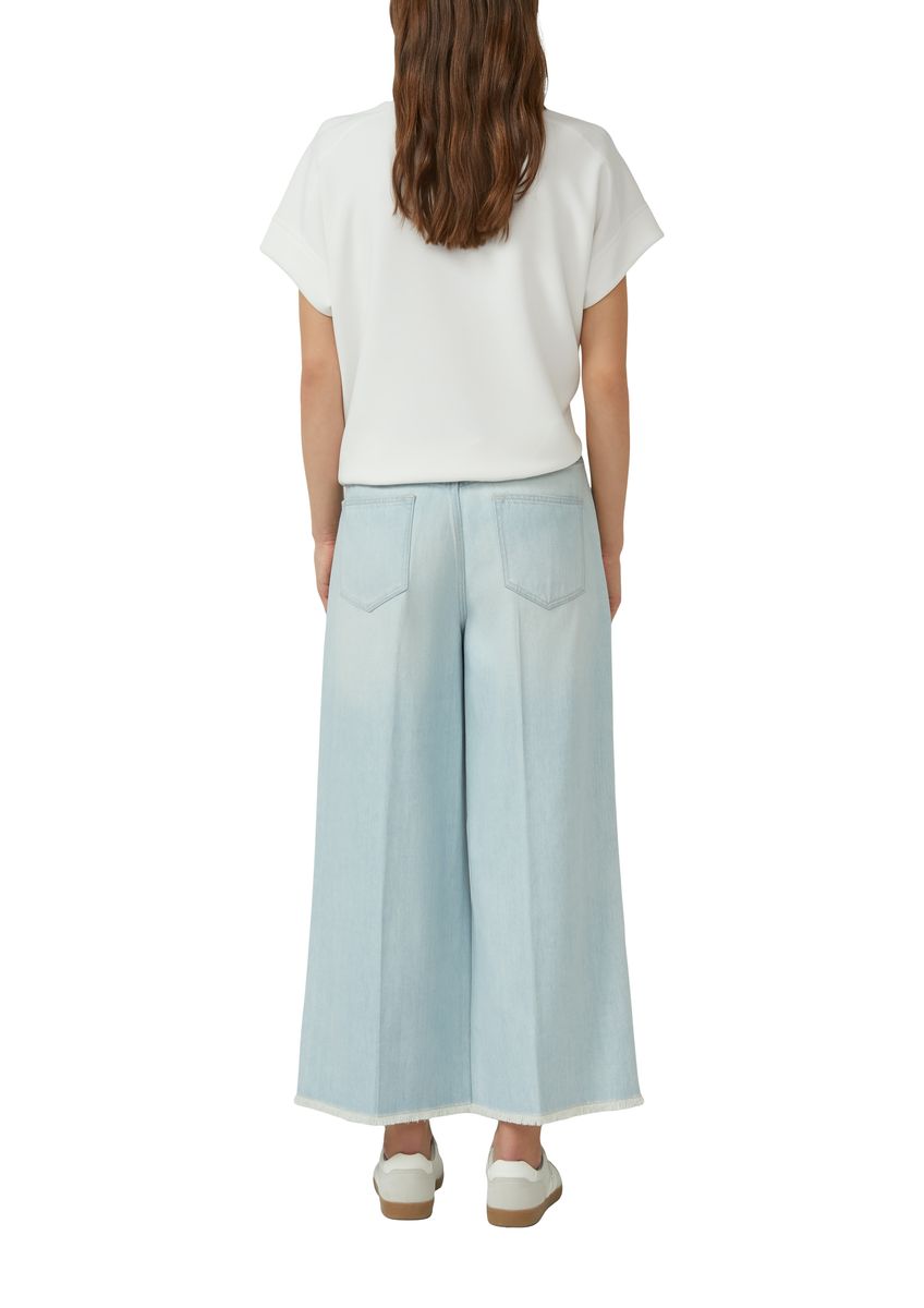 Culotte-Jeans mit Tunnelzug