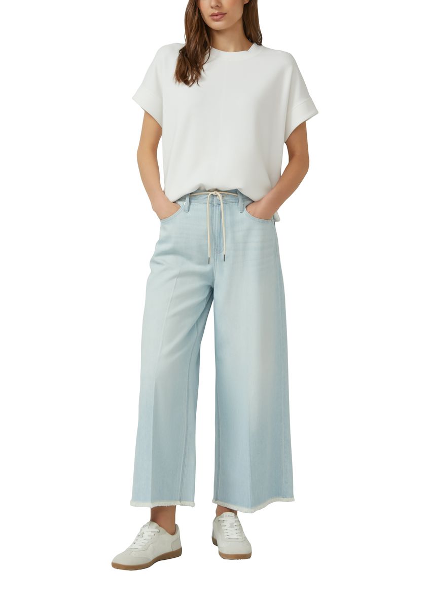 Culotte-Jeans mit Tunnelzug