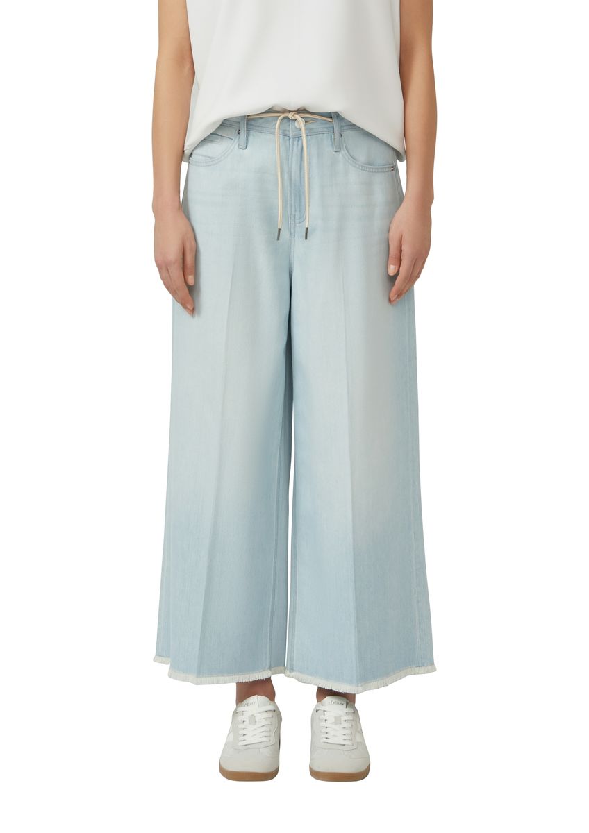 Culotte-Jeans mit Tunnelzug
