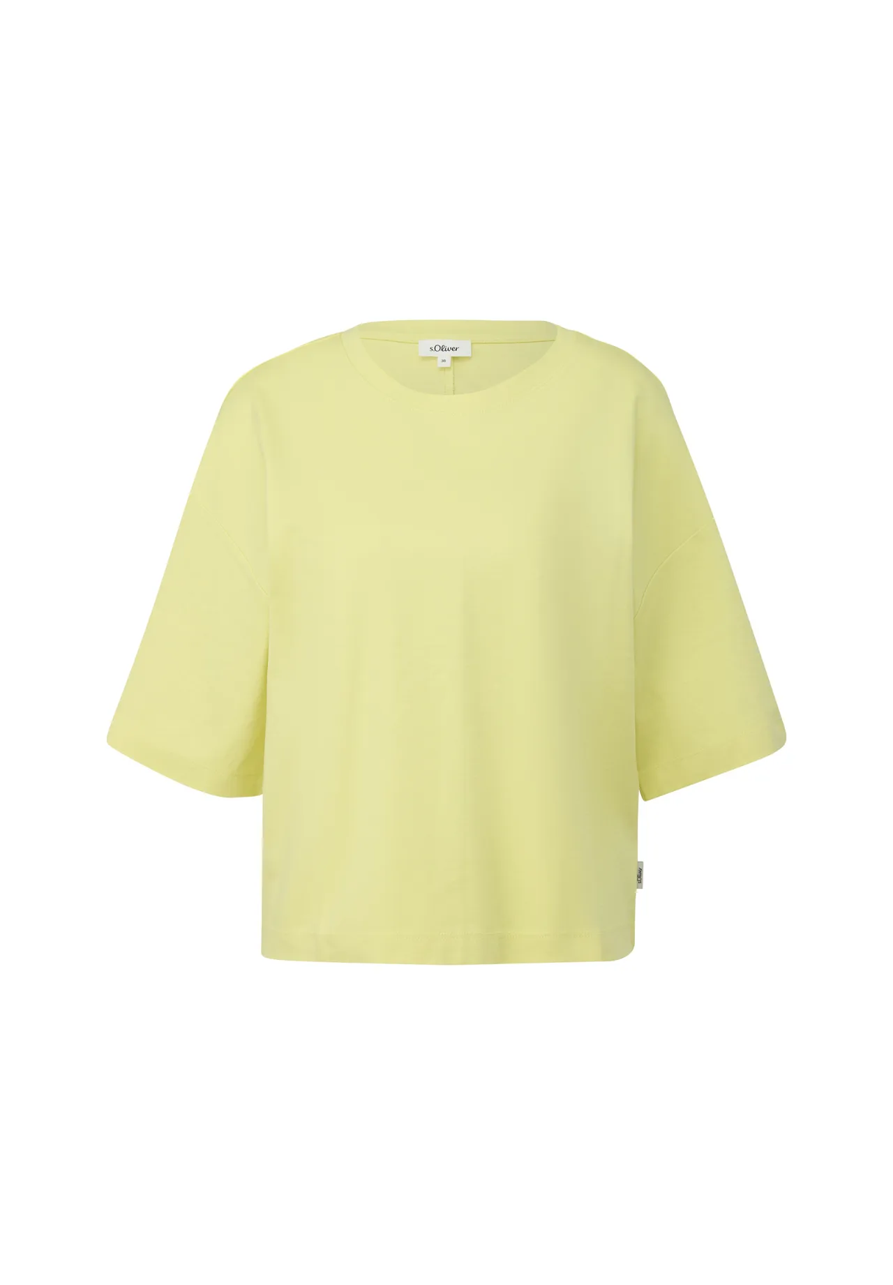 Boxiges Baumwoll-T-Shirt mit Halbarm