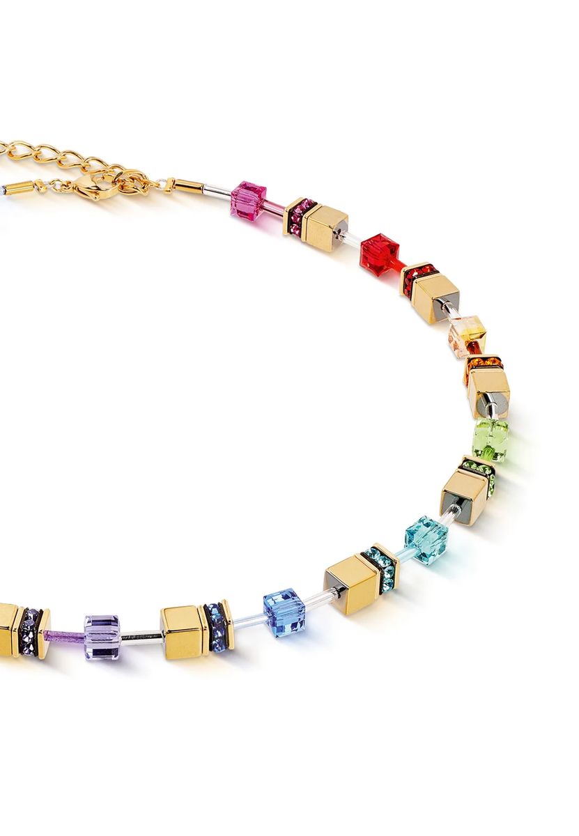 Ikonische GeoCUBE Regenbogen-Halskette