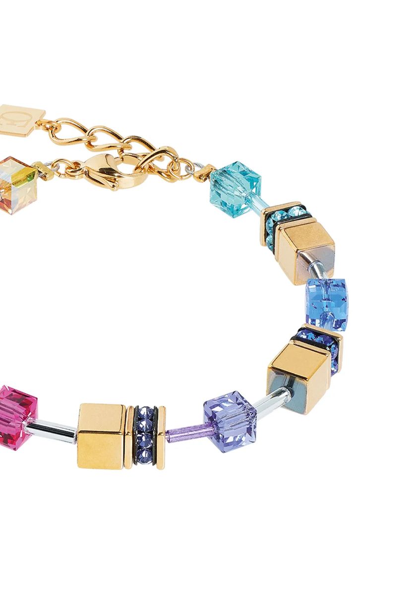 Iconisches Geometrisches Regenbogen-Würfelarmband