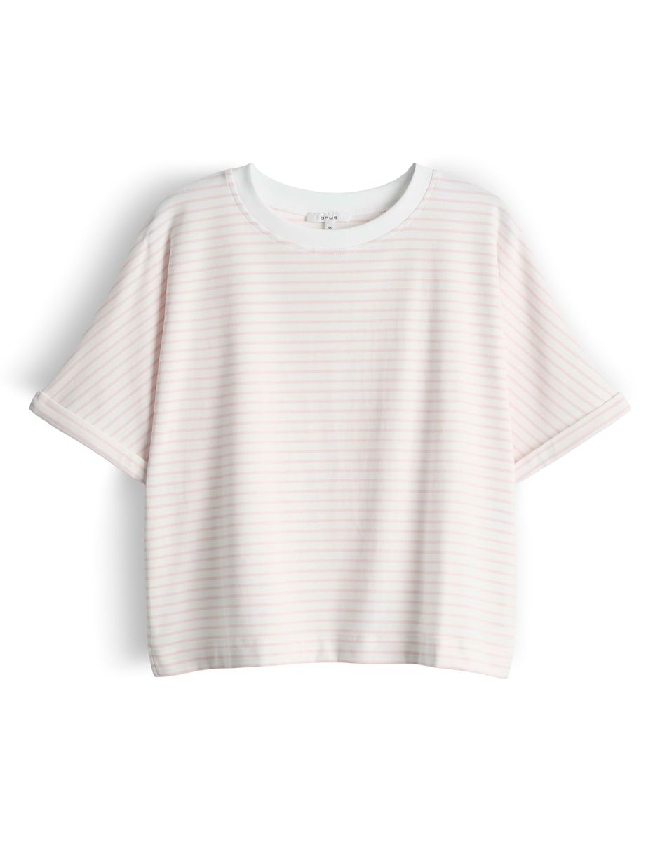 Gestreiftes Boxy Kurzarm-Essential