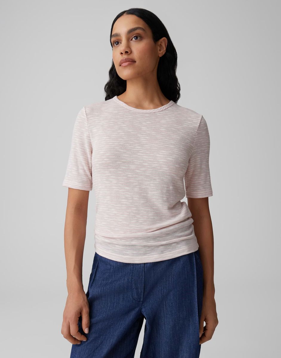 Strukturiertes Shirt mit 3/4-Arm