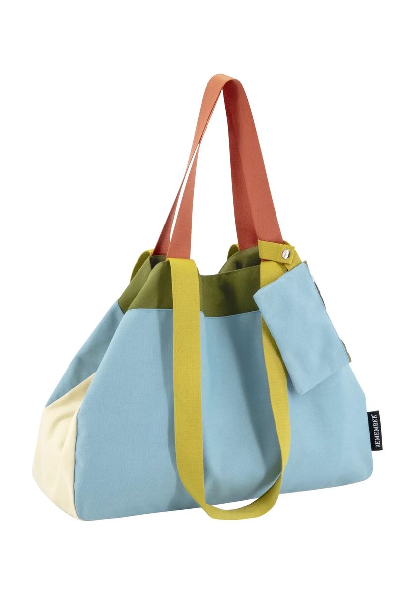 Canvas Color-Block Shopper-Tasche
