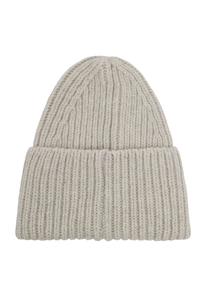 Grobstrick-Beanie mit Umschlag