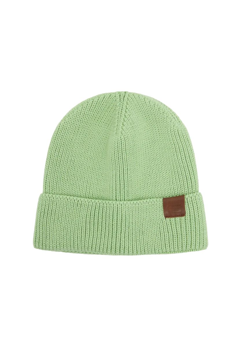 Klassische Beanie aus Rippstrick
