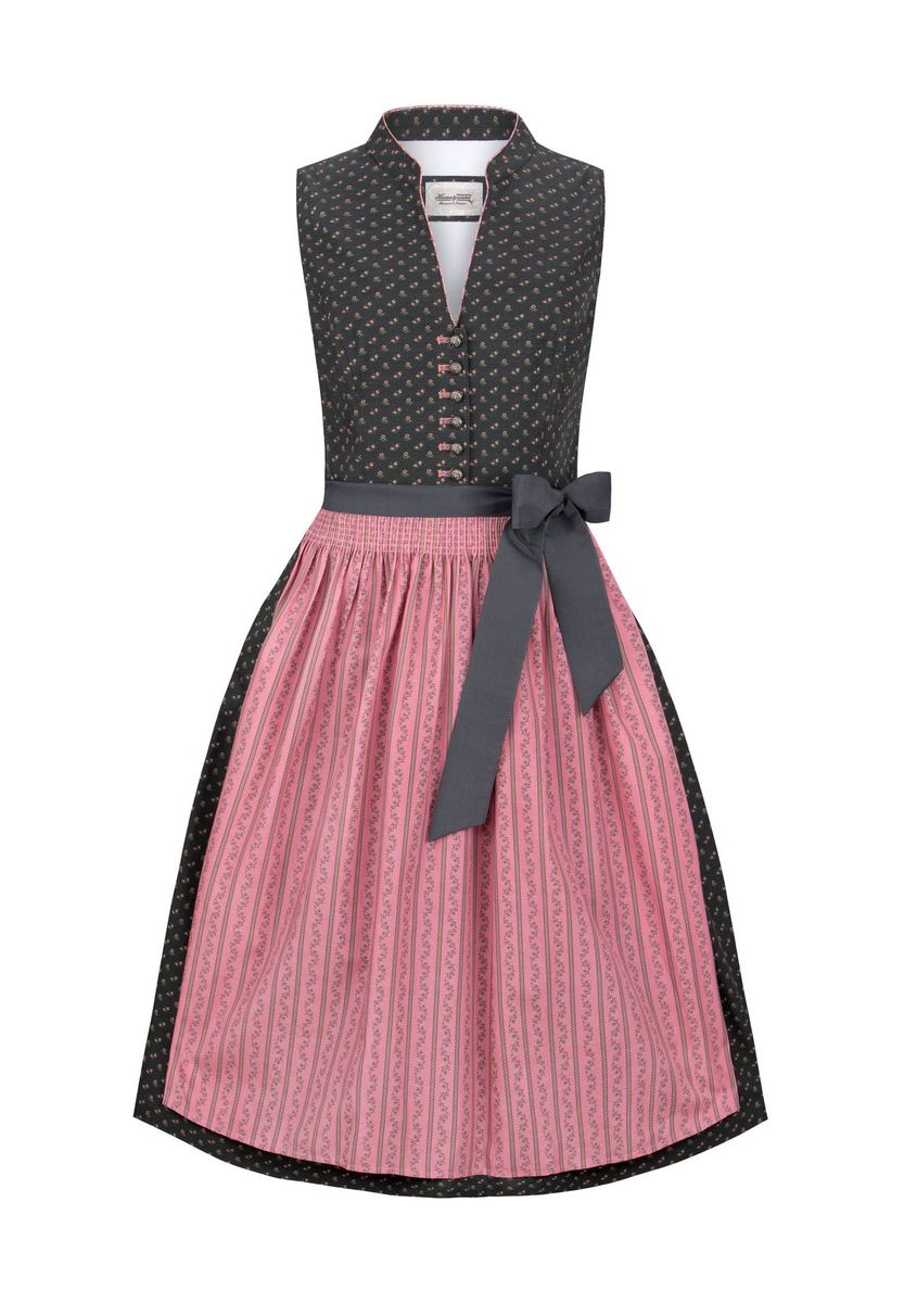 Elegantes Dirndl aus Baumwolle mit Blumendruck
