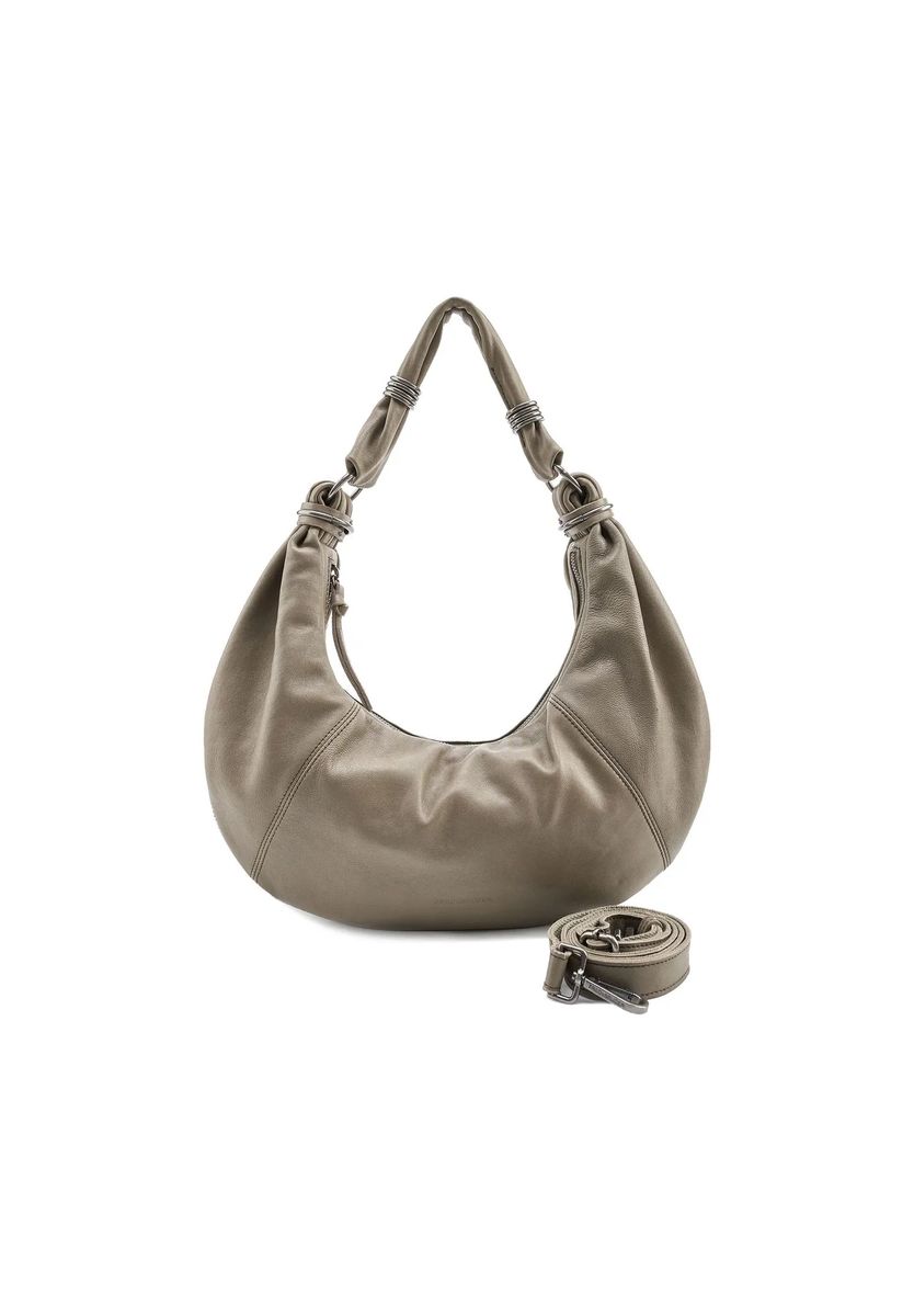 Lässige Halbmond-Hobo-Tasche aus Leder