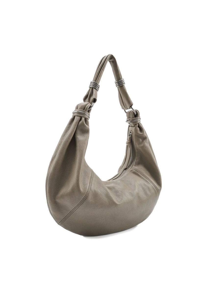 Lässige Halbmond-Hobo-Tasche aus Leder