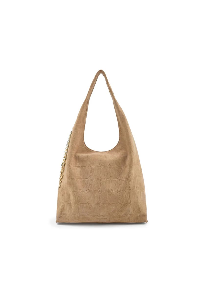 Hobo-Tasche mit Kroko-Prägung