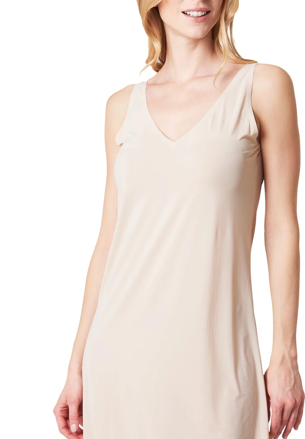 Formendes Unterkleid mit V-Ausschnitt