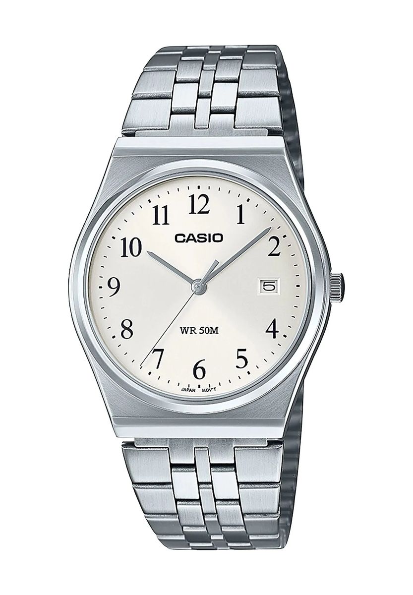 Analoguhr mit integriertem Gliederarmband