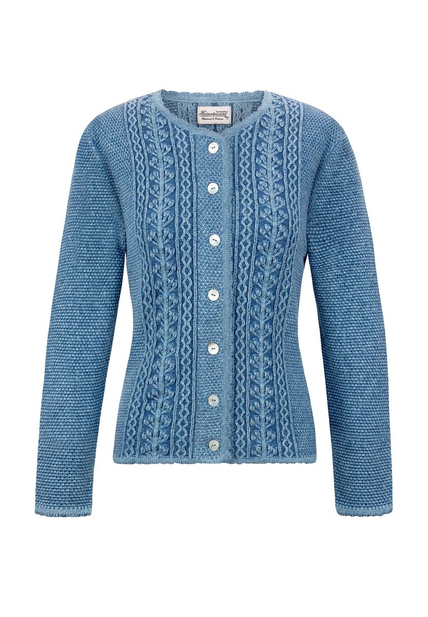 Traditionelle Strickjacke mit Zopfmuster