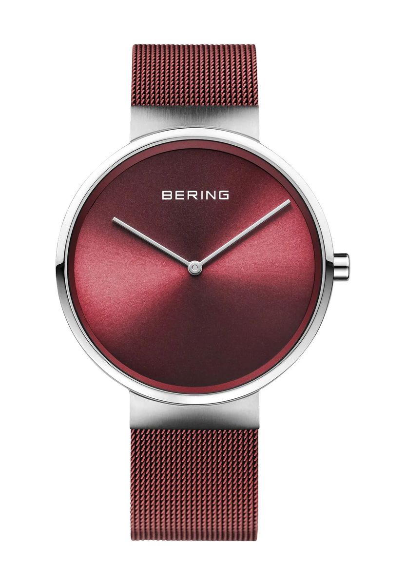Minimalistische Armbanduhr mit Milanaiseband