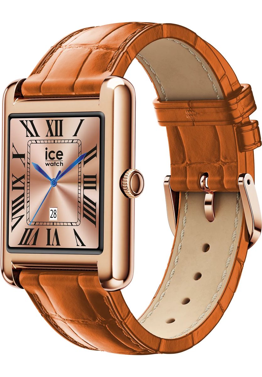 Elegante Smartwatch mit Kroko-Prägung-Armband
