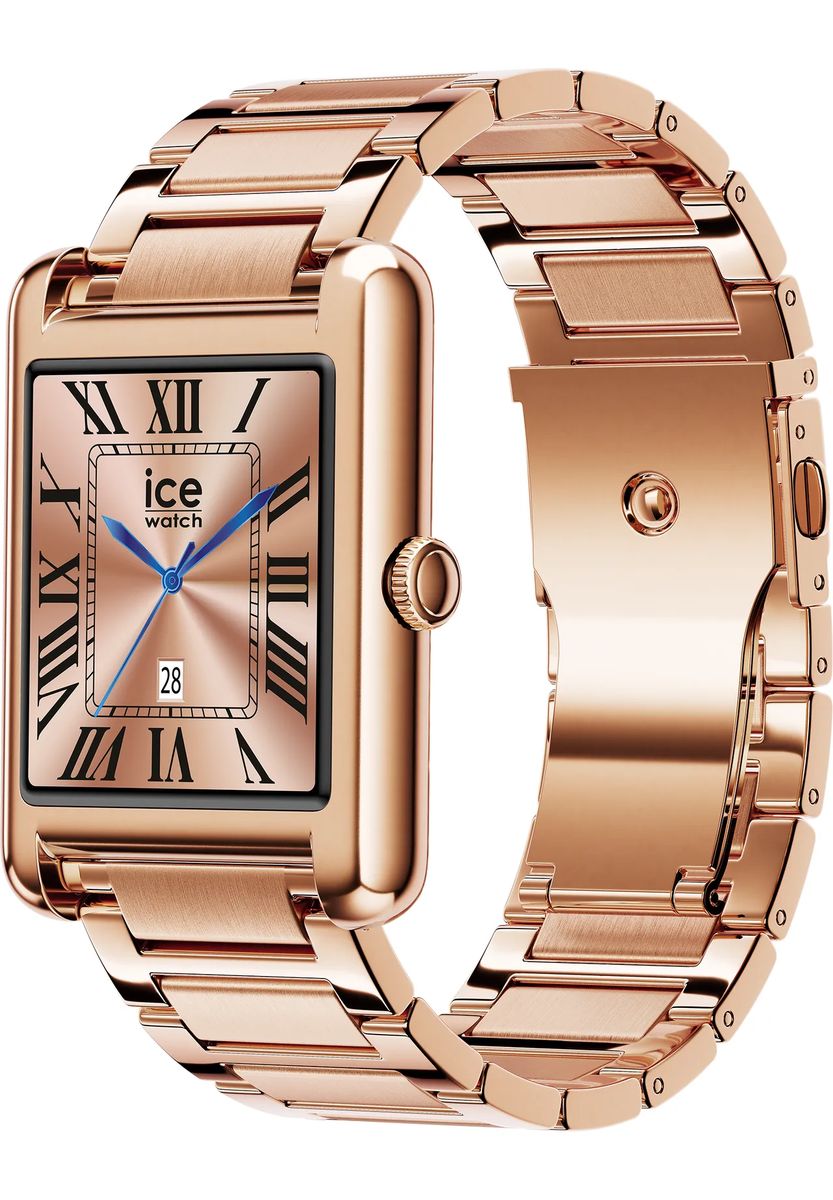 Rechteckige Smartwatch mit Gliederarmband