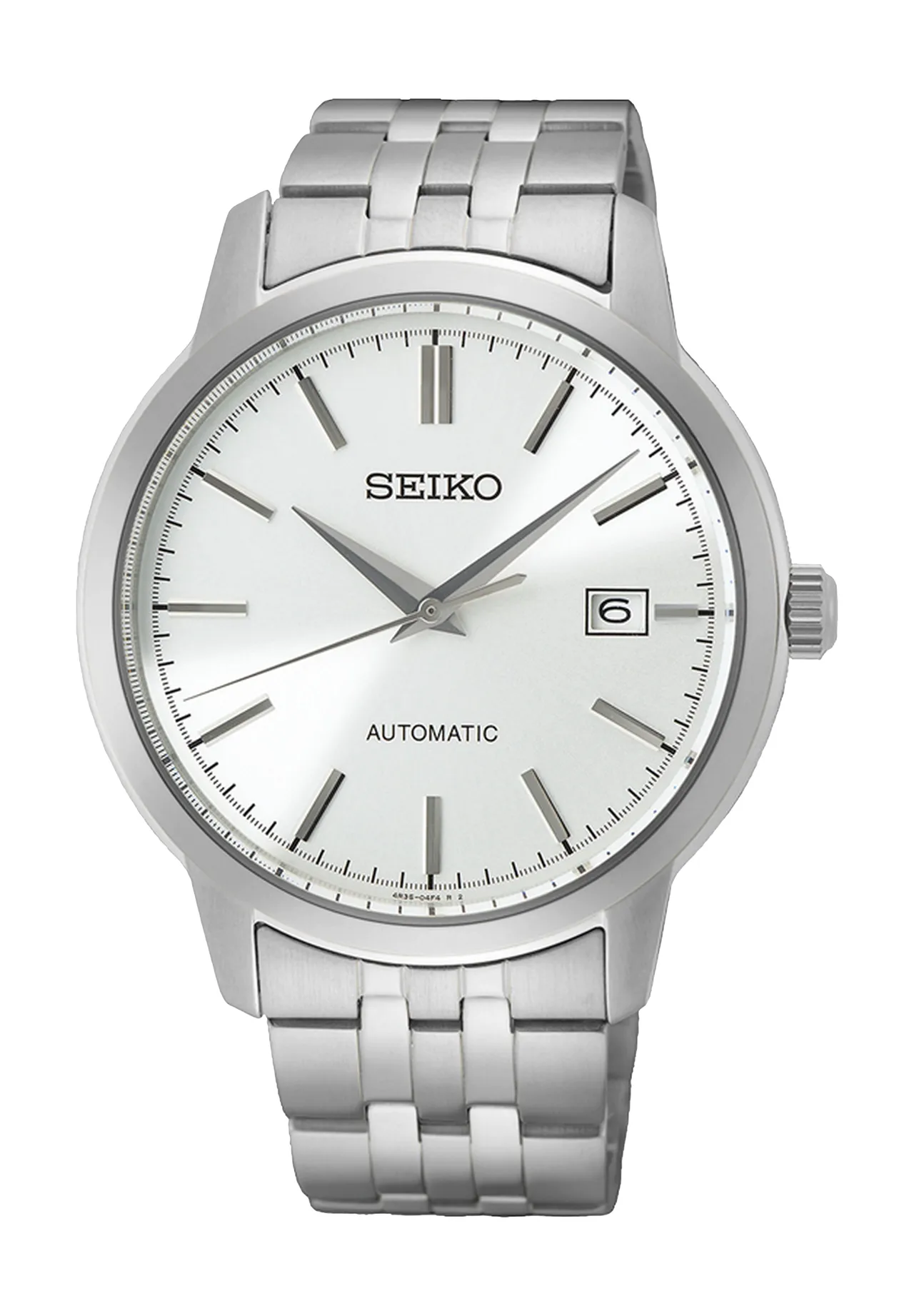 Minimalistische Automatik-Armbanduhr mit Datum