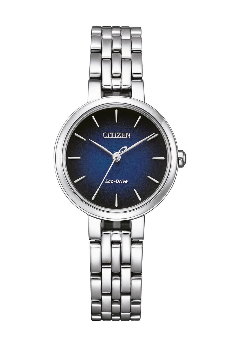 Moderne Eco-Drive Gliederarmbanduhr