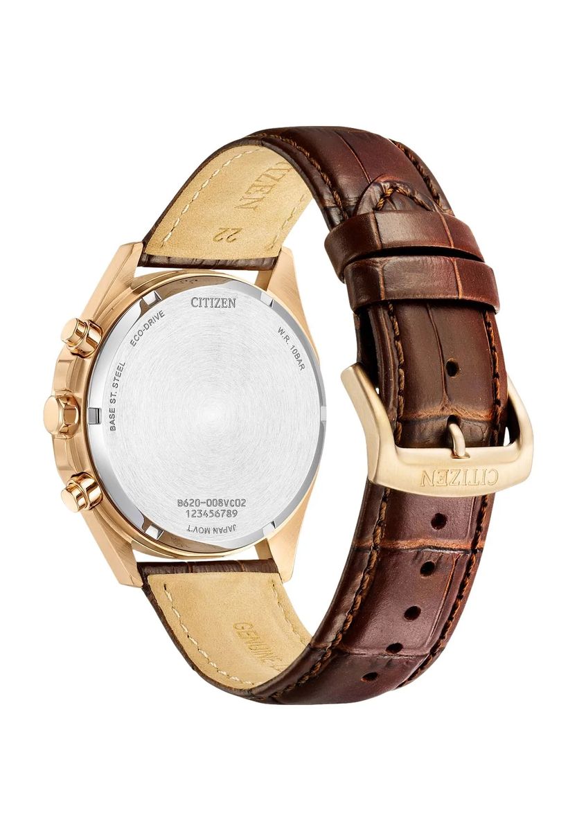 Eleganter Chronograph mit Lederarmband