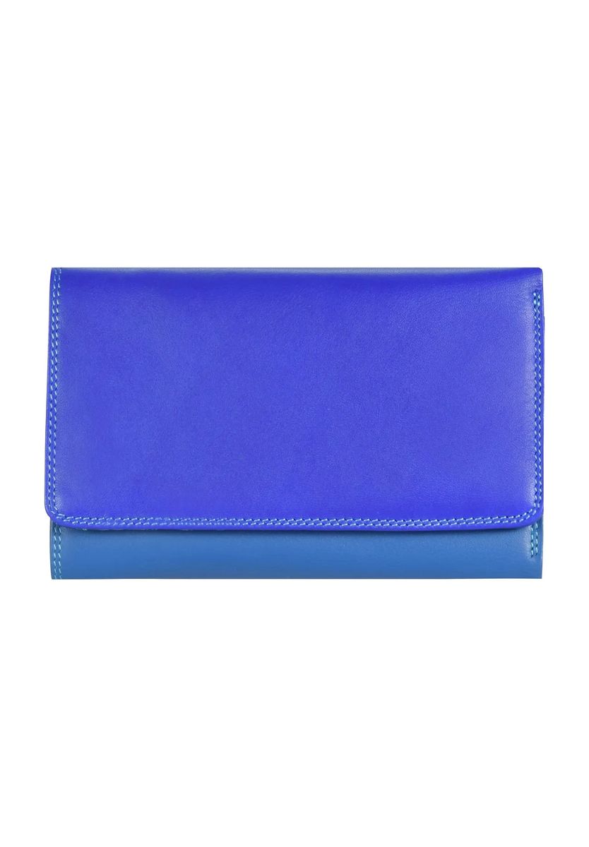 Lederbrieftasche mit Druckknopf-Lasche