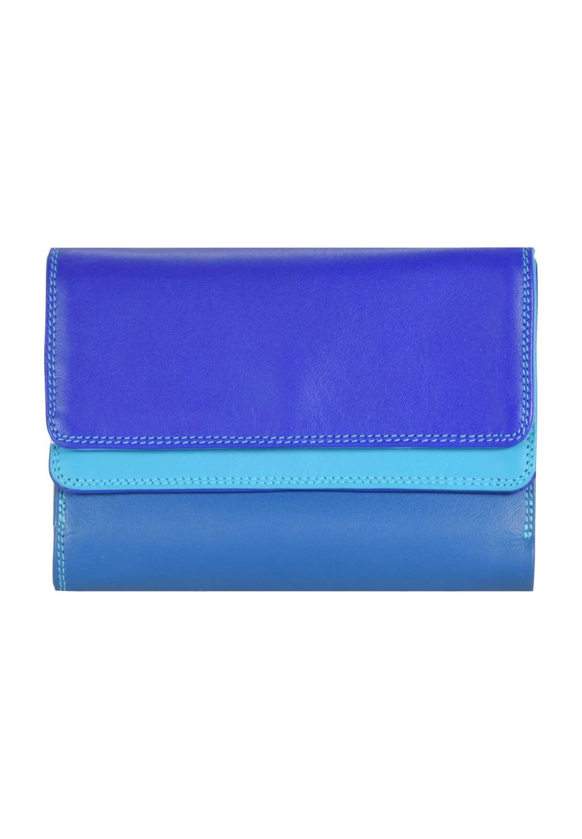Lederbrieftasche mit Druckknopf-Lasche