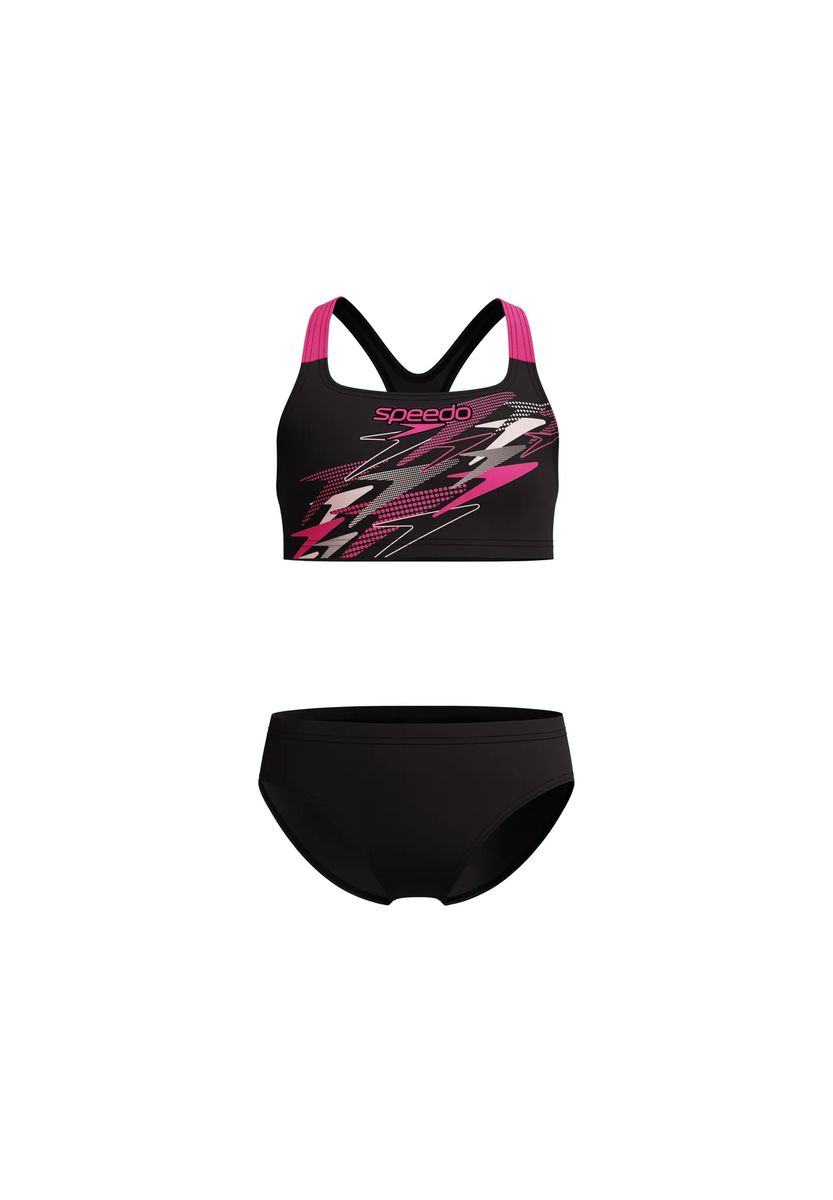 Racerback-Bikini mit Grafik-Print