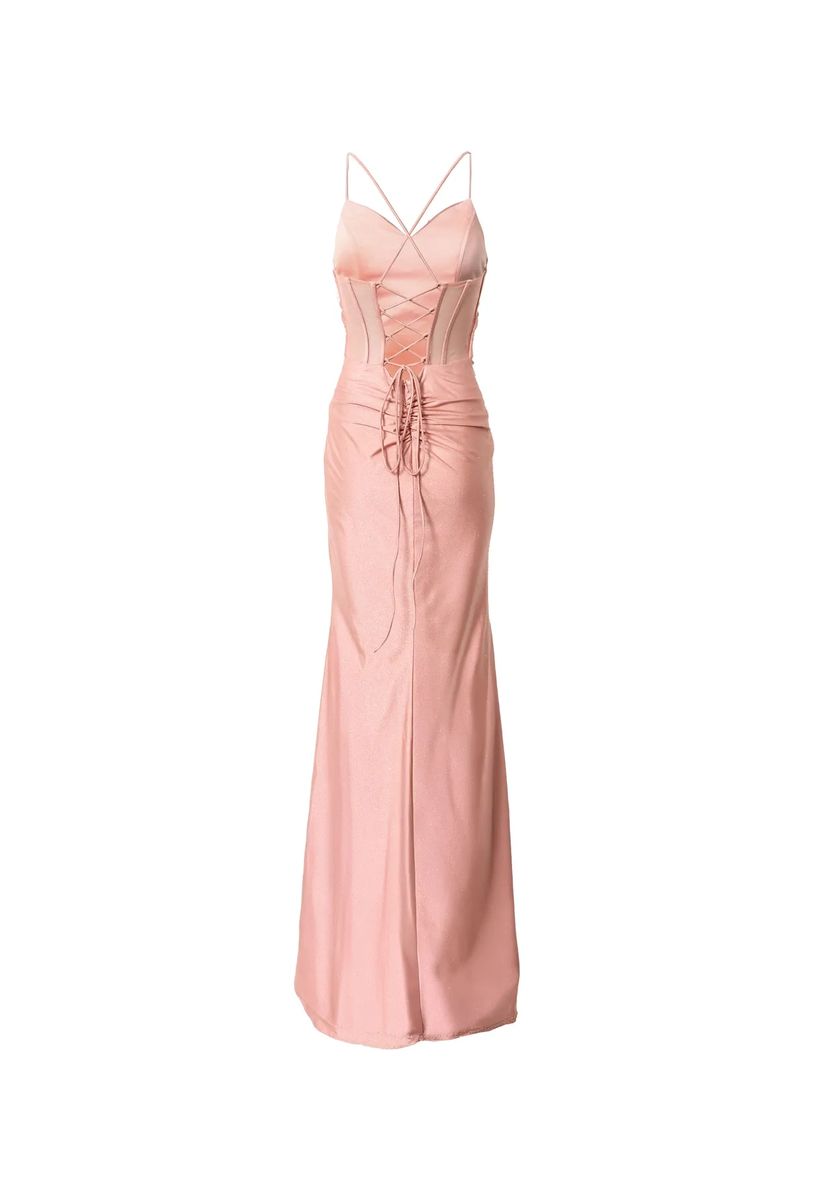 Schimmerndes Abendkleid im Korsett-Stil