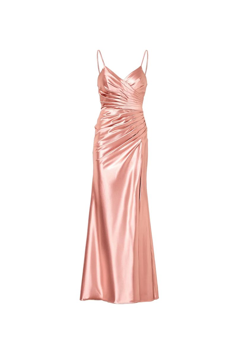 Elegantes Satin-Abendkleid mit Raffungen