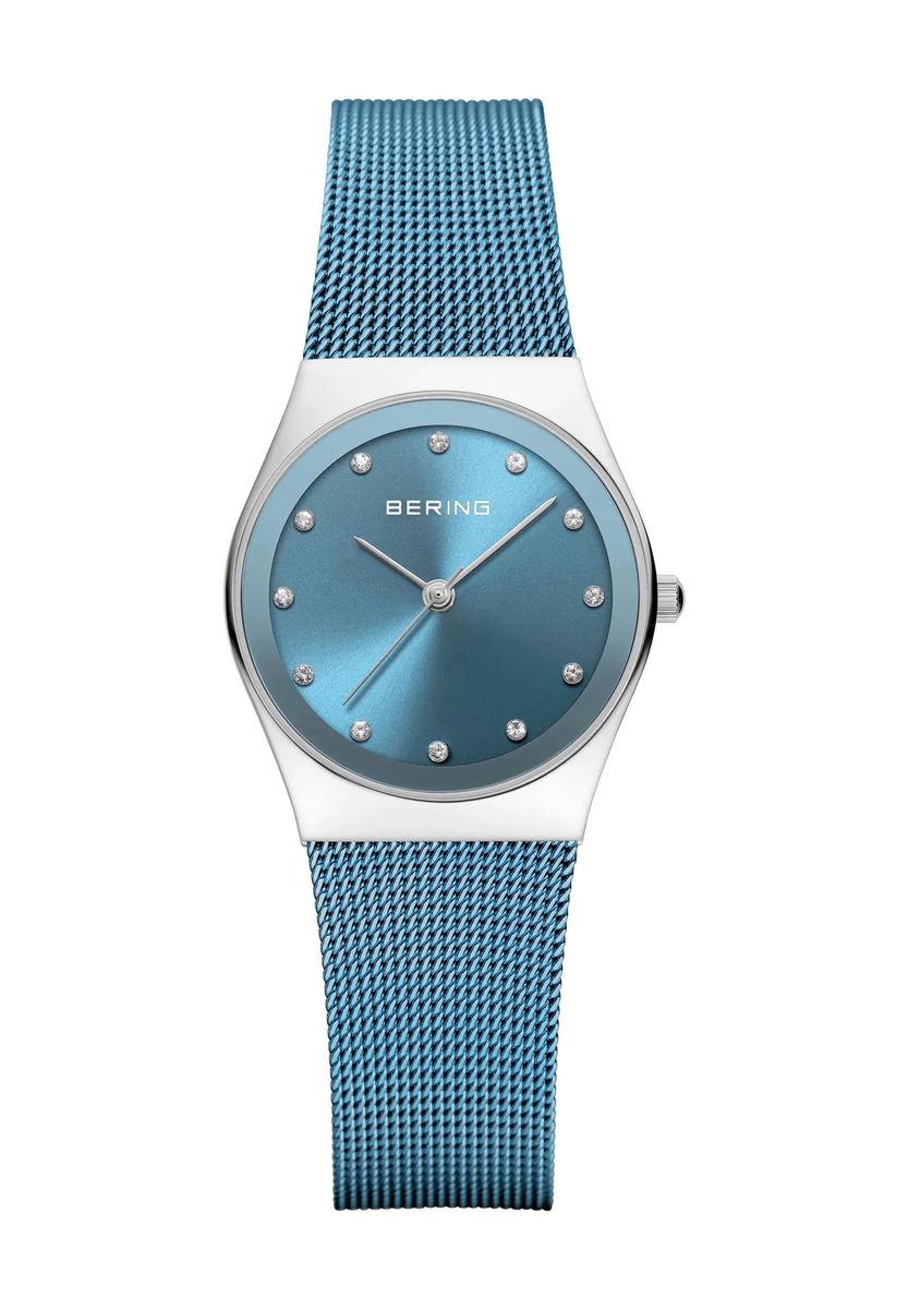 Minimalistische Uhr mit Milanaiseband