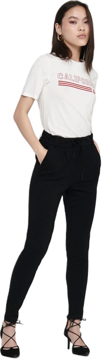 Schmal geschnittene Stoffhose mit Kordelzug